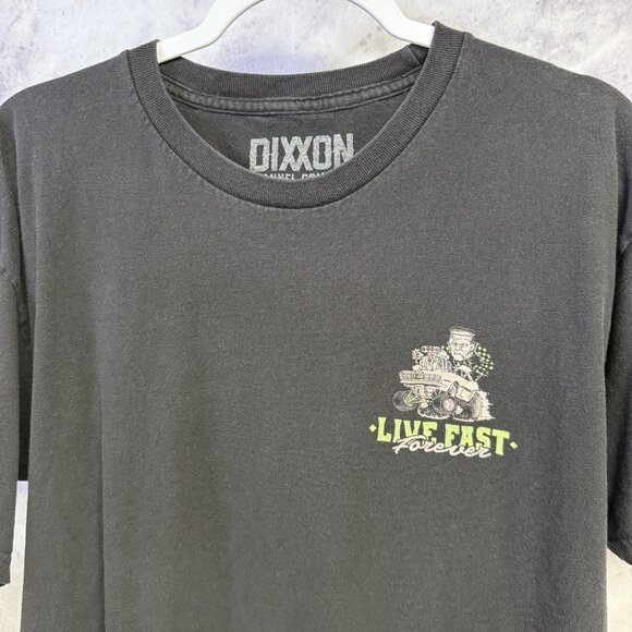 Dixxon Flannel Company T Shirt Mens L 21.5x29.5 Live Fast Forever Black Tee - Picture 4 of 9